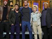 "Liam Hemsworth" sorprendió hermano Chris Saturday Night Live, este sábado!!