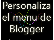 Personalizar menú paginas blogger
