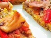 Pizza vegana berenjena setas base coliflor