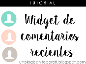 Colocar widget comentarios recientes