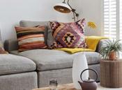 salón-comedor decorado kilims