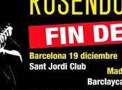Rosendo cerrará gira diciembre Barcelona Madrid