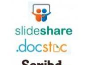 Scrbd, SlideShare DocStoc: almacenamiento compartición