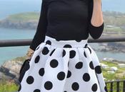 Polka dots midi skirt