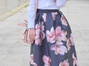 Flower midi skirt