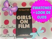 Swatches Paleta Girls Film Makeup Revolution LOOK OJOS.