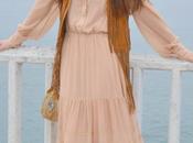 Long dress fringe vest