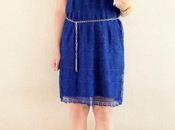 Blue crochet dress