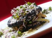 Medallones Atún Hinojo Pochado Salsa Pimiento Verde Frito