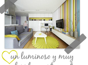 luminoso apartamento toques amarillos