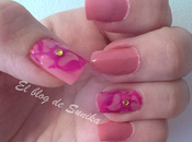 Manicura estampado suave rosa