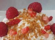 Espuma coco frambuesas