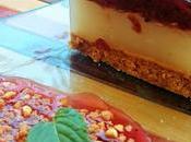 Tarta queso vegana cobertura frutos rojos fácil