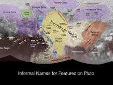 Primer mapa Plutón nombres