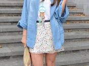 Kimono denim falda lentejuelas