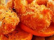 Gambas vegetales coco vinagreta naranja mostaza