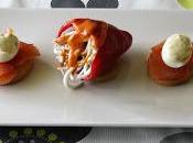 pintxos sobre galletas saladas