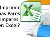 Cómo Imprimir Páginas Pares Impares Excel