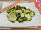 Ensalada pepino alga wakame, estilo japonés