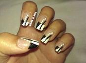 Nail blanco negro