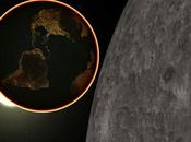 Tierra desde Luna durante eclipse lunar