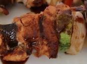 Brochette pollo salsa agridulce