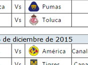 Programacion semifinales futbol mexicano apertura 2015