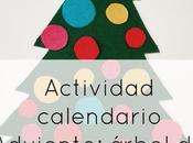 Actividad calendario Adviento: árbol navidad fieltro