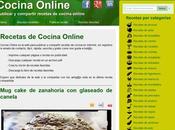 Cocina Online, para publicar compartir recetas cocina Internet