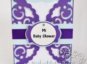 Invitación Baby Shower Aqua Purple.