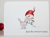 layer Christmas card: Masking Copic coloring