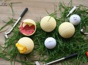 Bolas golf chocolate rellenas sorbete