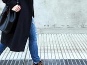 long grey coat leopard booties outfit