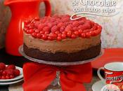 Tarta queso chocolate frutos rojos cheesecake with berries