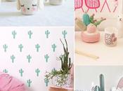 Decorar cactus habitaciones infantiles