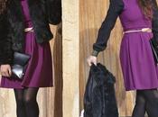 Hair coat purple dress