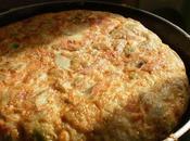 Tortilla guisantes, habas frescas jamon serrano