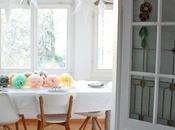 mesas para decorar forma original sobre todo FÁCIL pompones seda