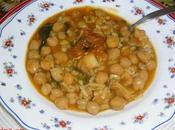 Garbanzos arroz, bacalao espinacas