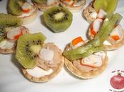 Tartaletas saladas atun kiwi