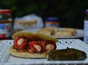 Gyros rellenos guindillas queso feta aceitunas kalamata tomate seco
