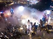 Sorprendentes fotos aéreas Hong Kong envuelto niebla