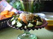 Ensalada Arroz, Salmón, Naranja Algas Wakame Salsa Cítricos Wasabi