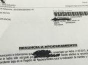 Renuncia apoderamiento para trámites Hacienda