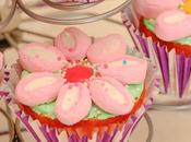 Cupcakes flor nubes marsmallows