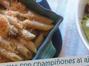 Macarrones espelta champiñones ajillo