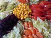 Ensalada multicolor frutas hortalizas