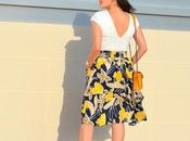 Zara printed midi skirt