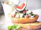 Receta Bruschetta mozzarella, aceitunas higos