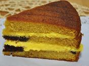 Bizcocho Vainilla Relleno chocolate Crema Pastelera